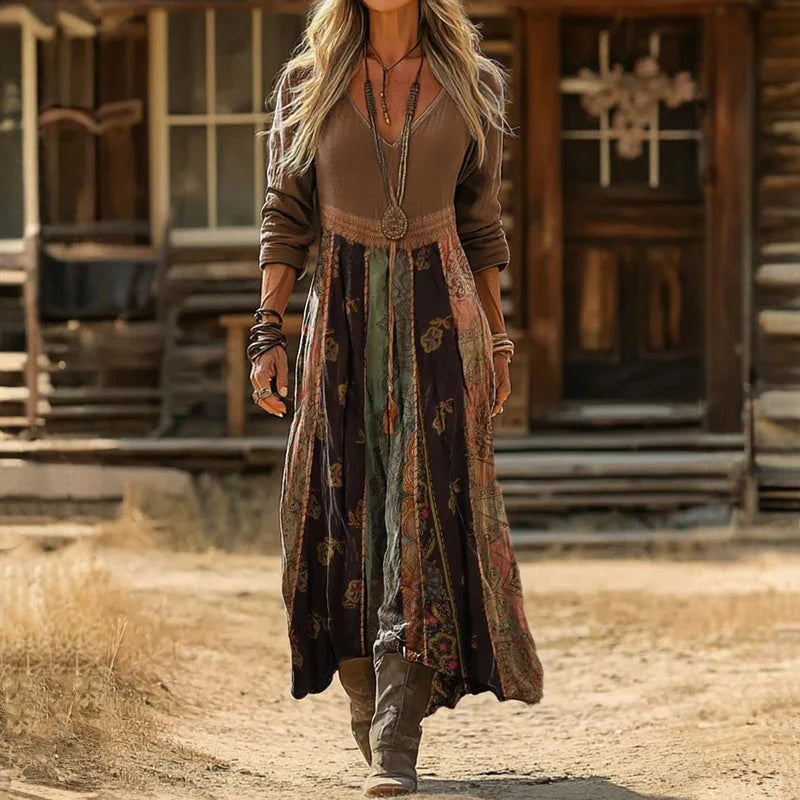 Boho Patchwork Maxi Dress