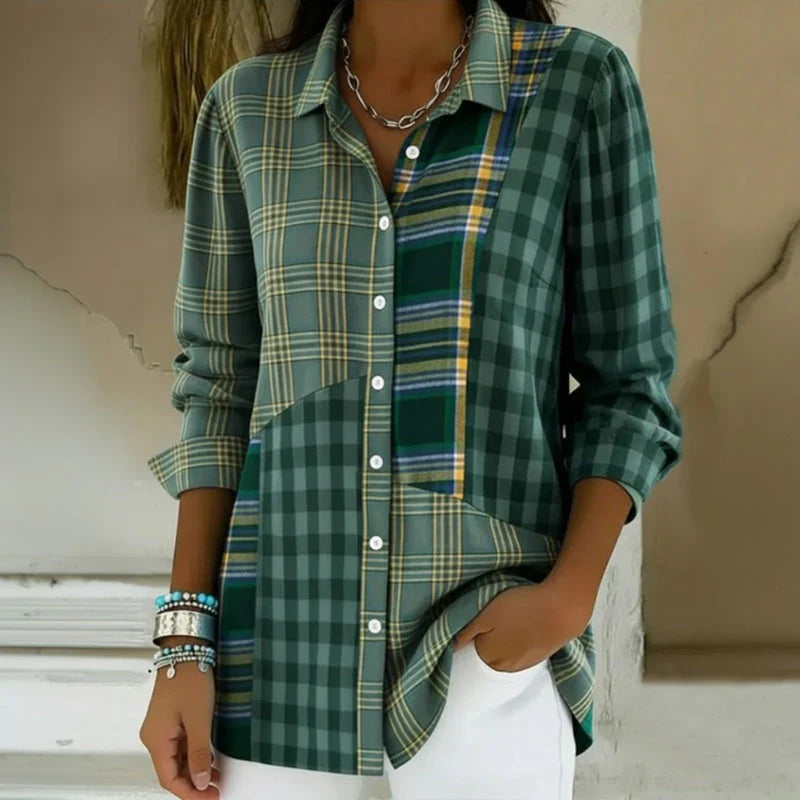 Vintage Checkered Blouse