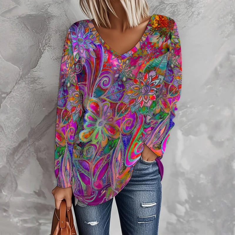 Vintage Floral Abstract T-Shirt