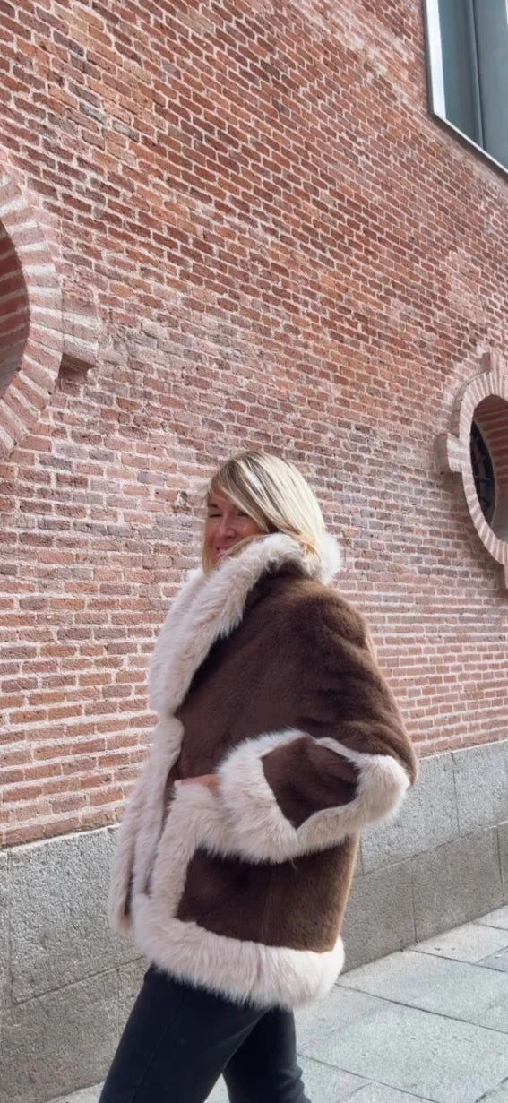 Faux Fur Trim Winter Coat