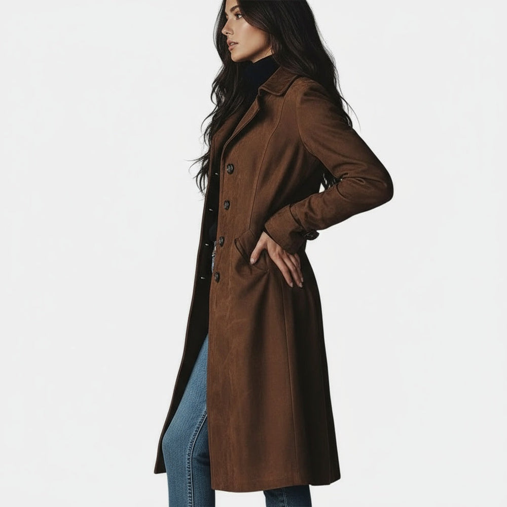 Classic Long Suede Coat