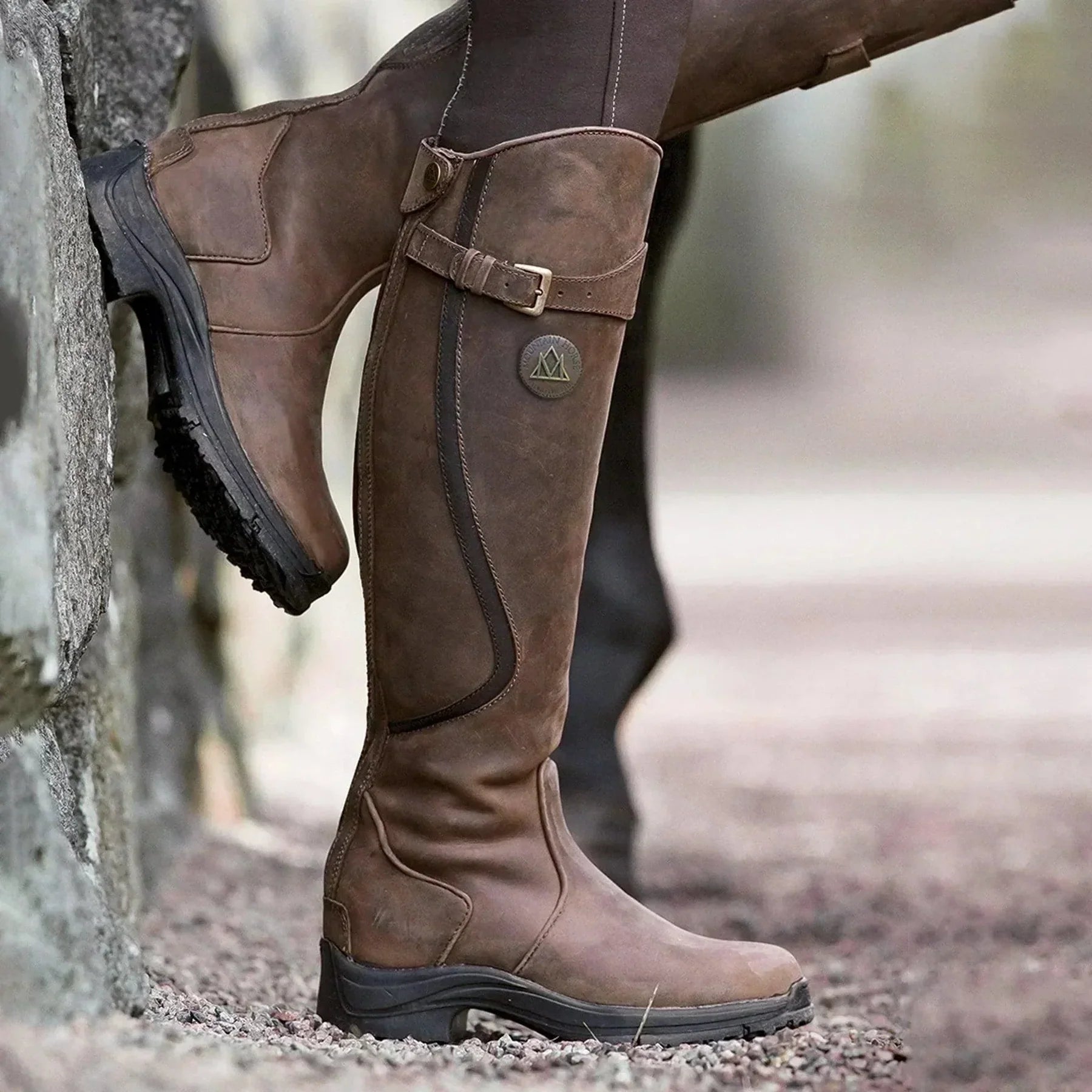 Waterproof Knee-High Leather Boots