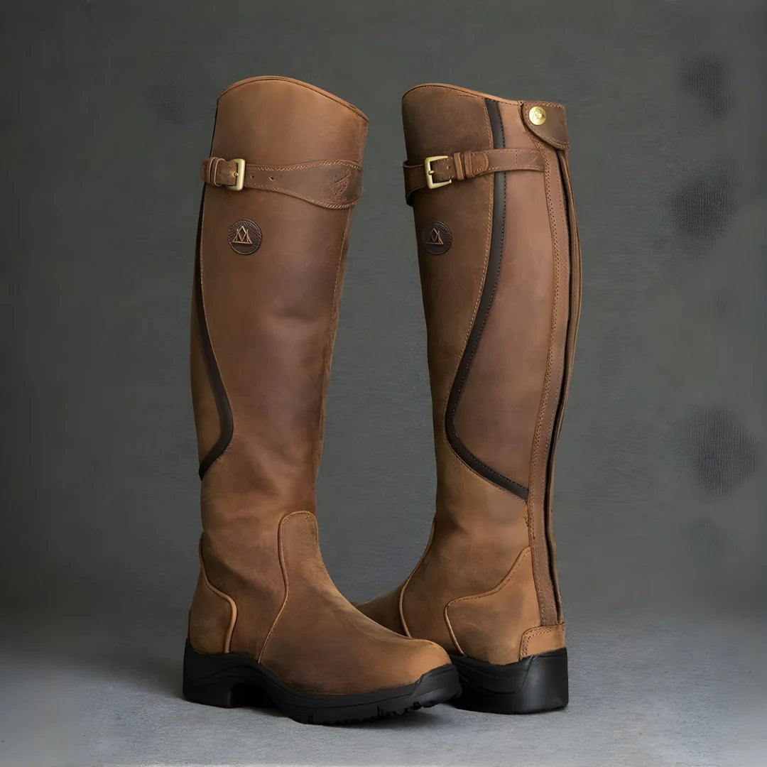 Waterproof Knee-High Leather Boots