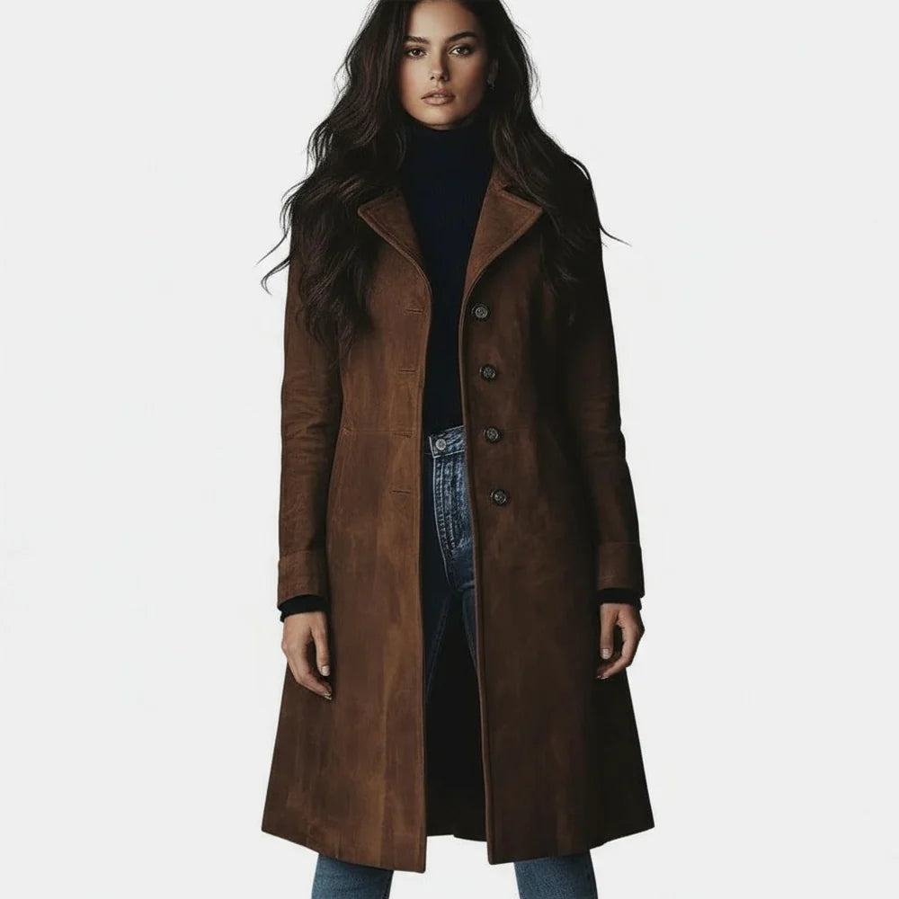 Classic Long Suede Coat