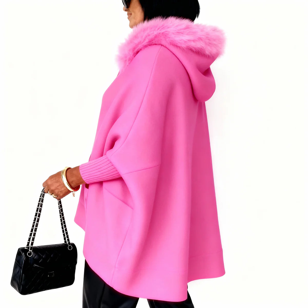 Elegant Faux Fur Cape
