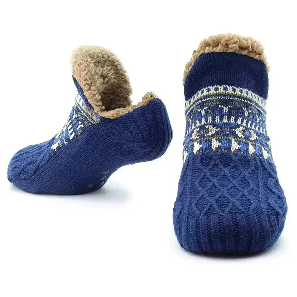 Cozy Knit Fleece-Lined Slipper Socks