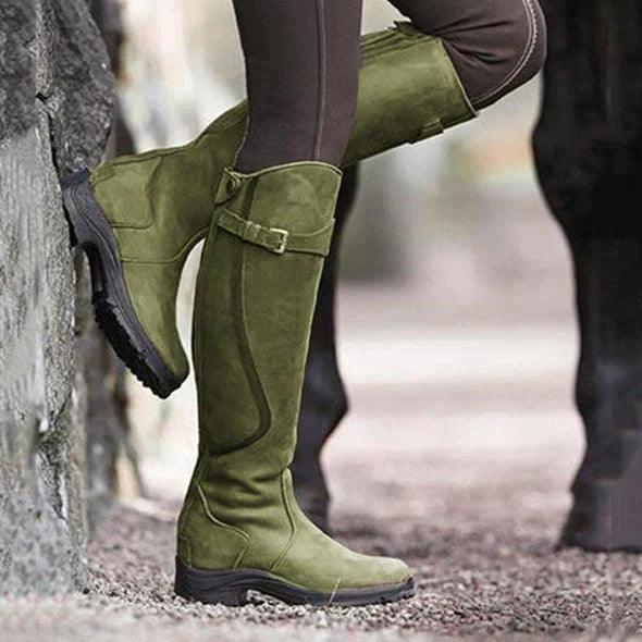 Waterproof Knee-High Leather Boots